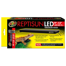 Load image into Gallery viewer, ZOO MED REPTISUN LED HO TERRARIUM HOOD 9-13"