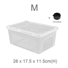 Load image into Gallery viewer, Hinged Lid Reptile Stackable Box (Transparent)