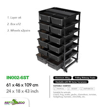 Load image into Gallery viewer, REPTIZOO Aluminum Stackable Breeding Rack (Included Heat Mats for 6 layers)
