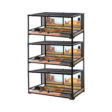 Load image into Gallery viewer, REPTIZOO Knock-Down Glass & Stackable Reptile Terrariums