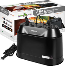 Load image into Gallery viewer, REPTIZOO Double Dome Lamp Fixture 2-in1 DRL04
