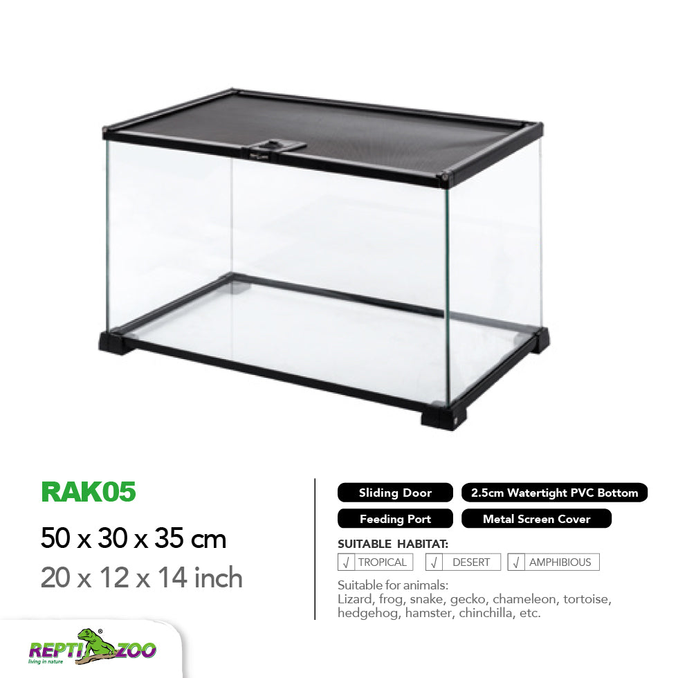 REPTIZOO Knock-Down Mini Glass Reptile Habitat