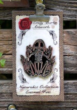 Bullfrog Enamel Pin (Silver) - Emily Burke