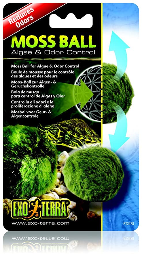 Exo Terra Moss Ball, Water Clarity and Odor Control for Aqua-Terrariums